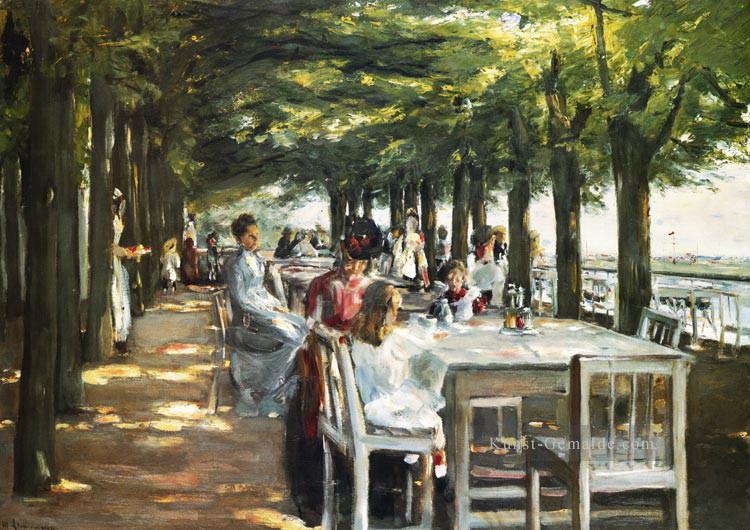 Terrasse des Restaurants Jacob in Nienstedten an Elbe Max Liebermann deutscher Impressionismus Ölgemälde